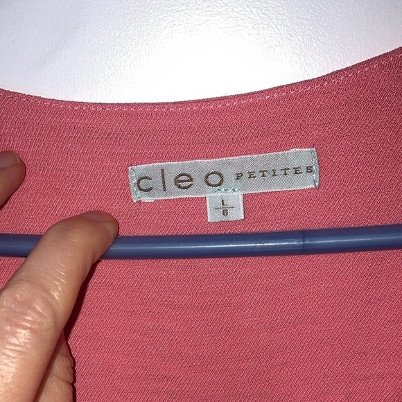 Cleo petites pink button down blouse. Size L - Picture 3 of 5